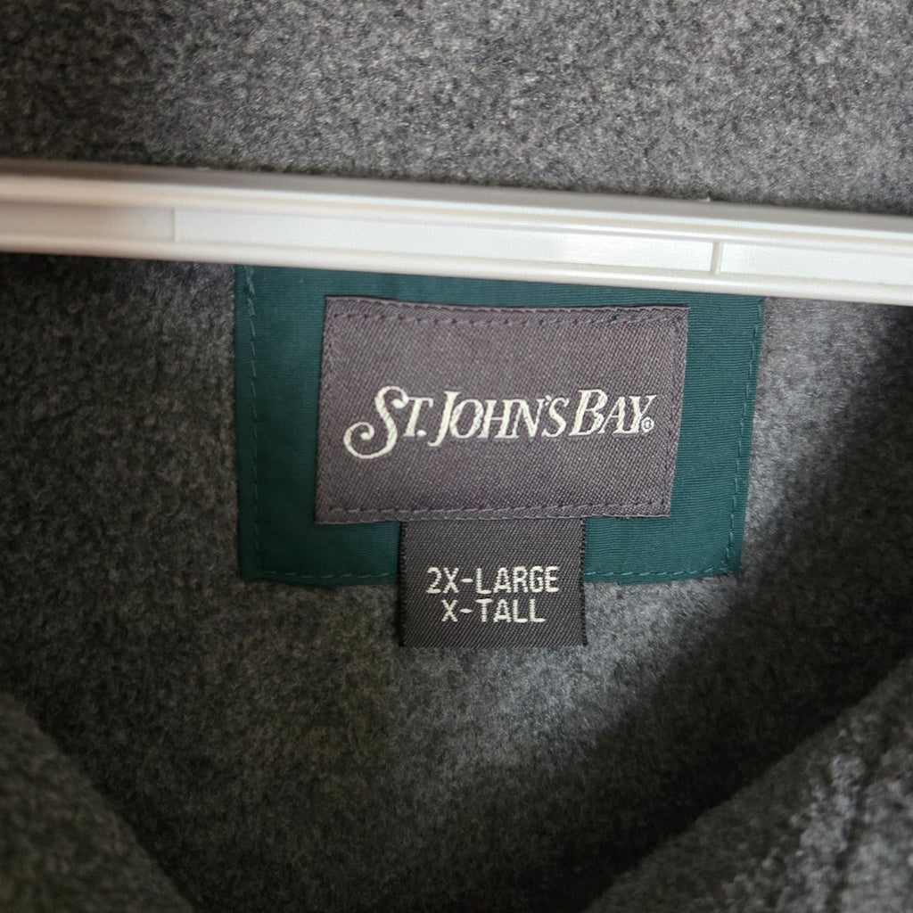 Pre-owned Men's 2XLT St. John's Bay Fleece Lined Windbreaker Jacket Water Resistant Coat