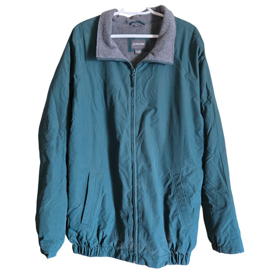 Pre-owned Men's 2XLT St. John's Bay Fleece Lined Windbreaker Jacket Water Resistant Coat